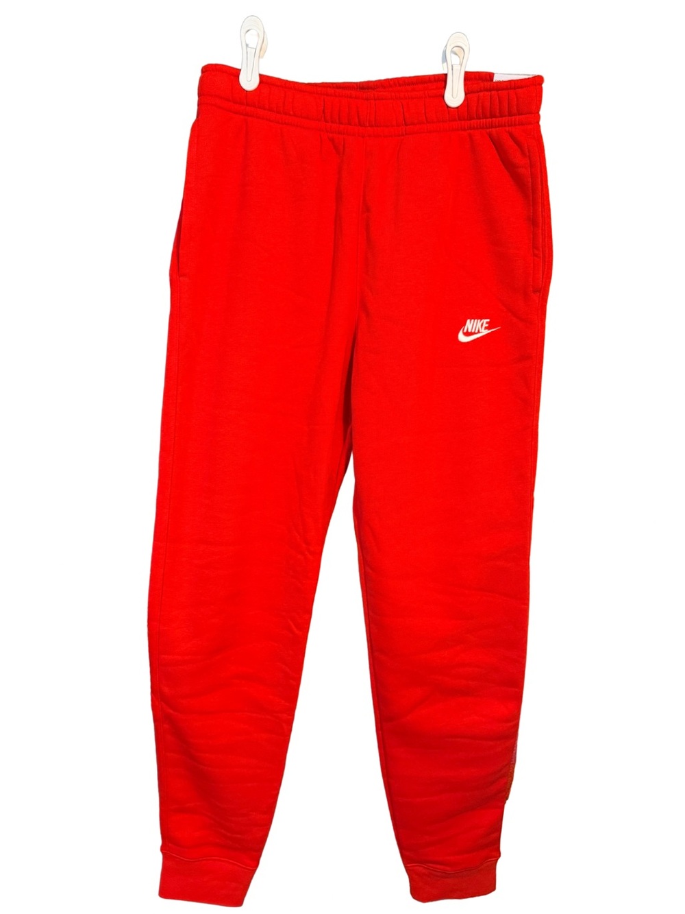 Nike Fleece Joggers | Red | White Swoosh | Men’s Small Tall | 31” Inseam